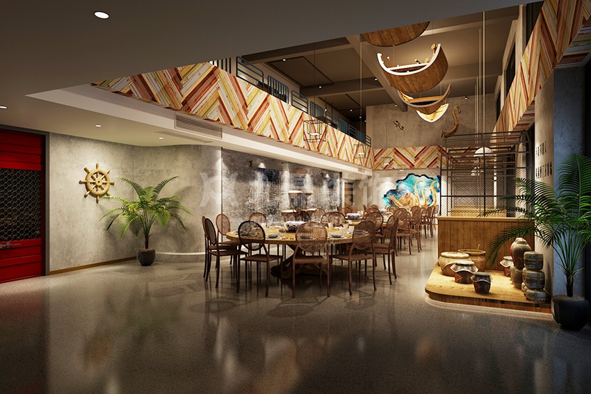 海鮮館裝修效果圖