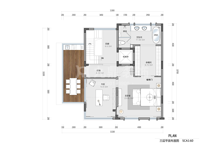 別墅三層平面布置圖 別墅三層平面布置圖