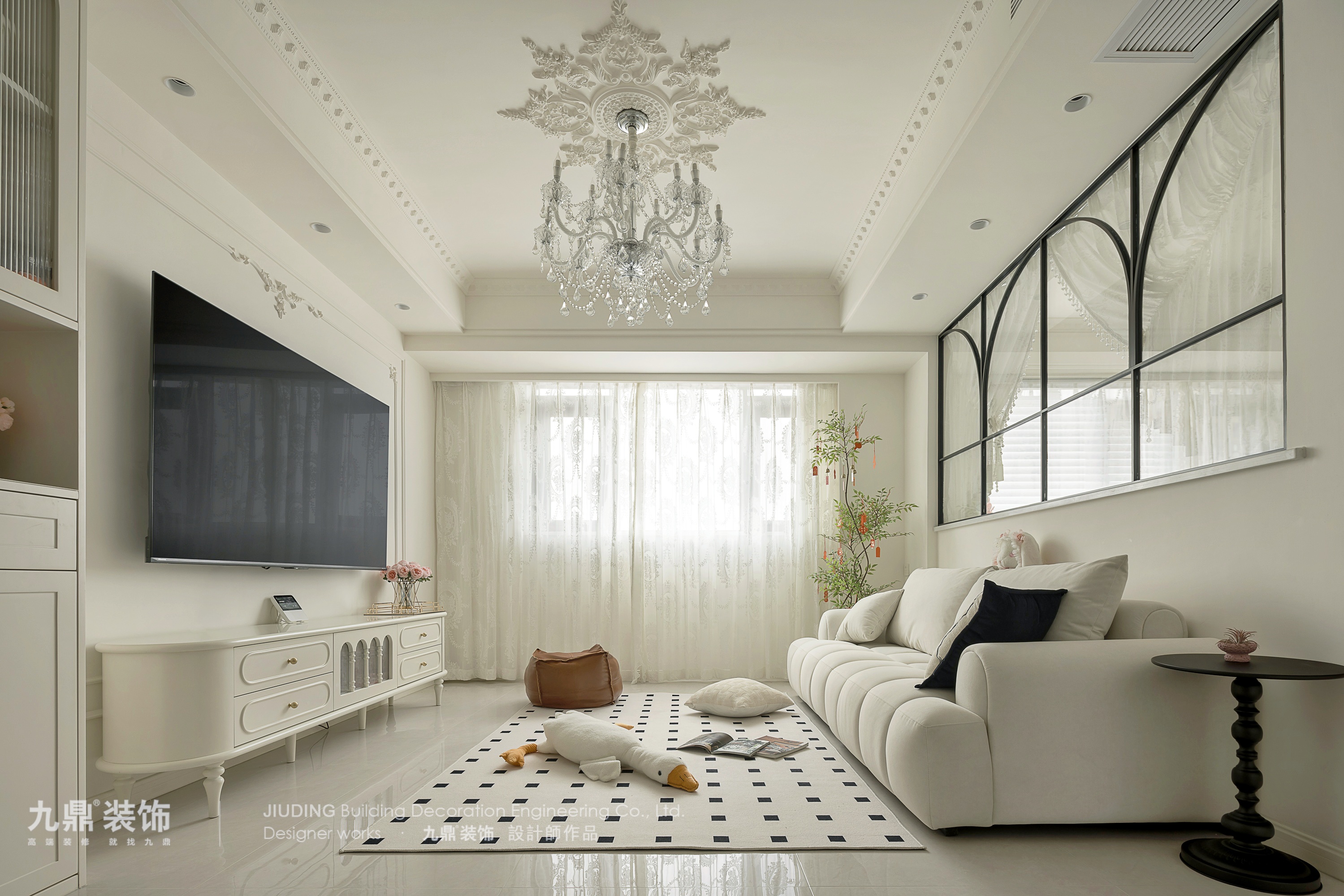 杭州泊悅府100㎡法式輕奢裝修案例 杭州泊悅府100㎡法式輕奢裝修案例