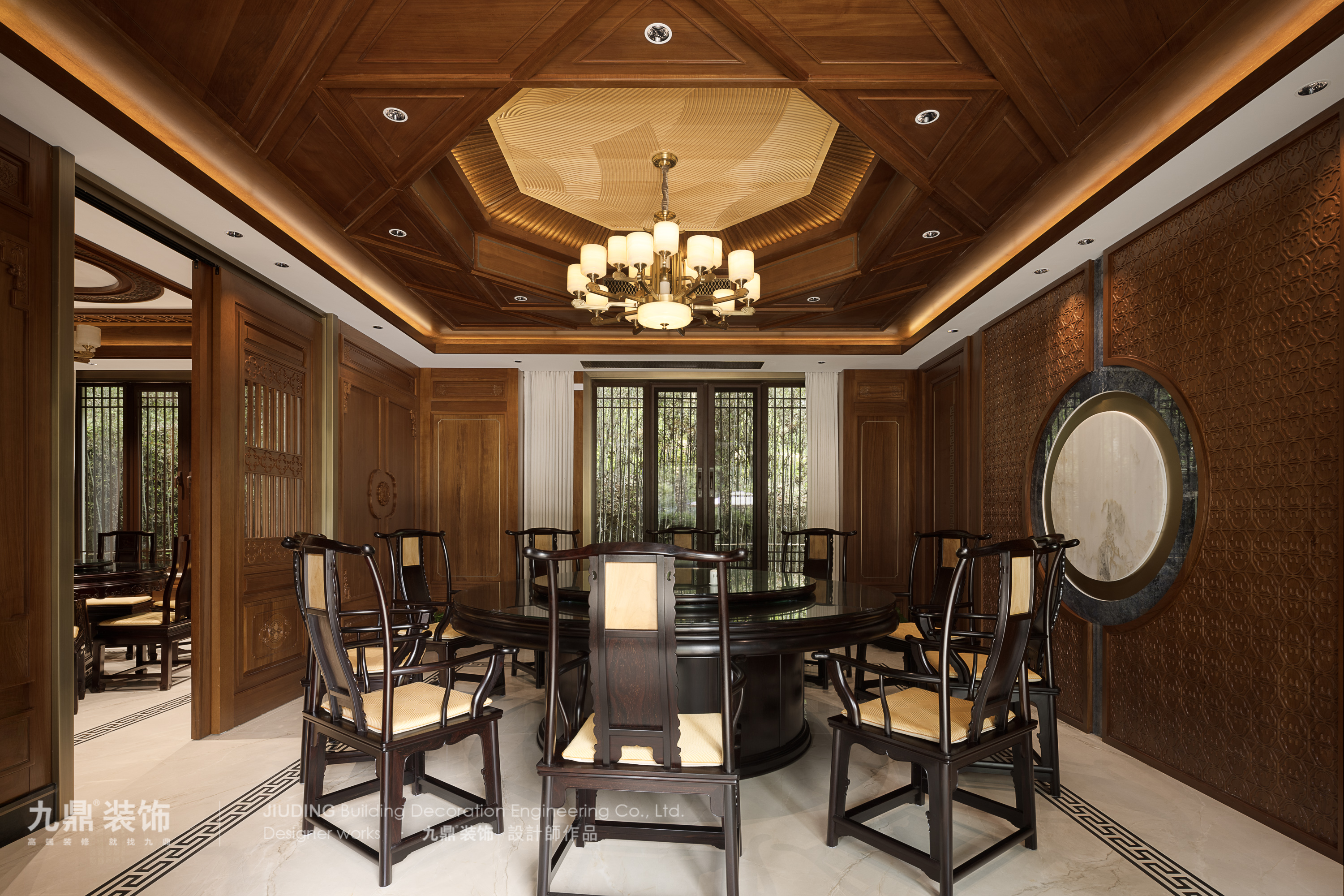 杭州三臺山400㎡中式裝修案例